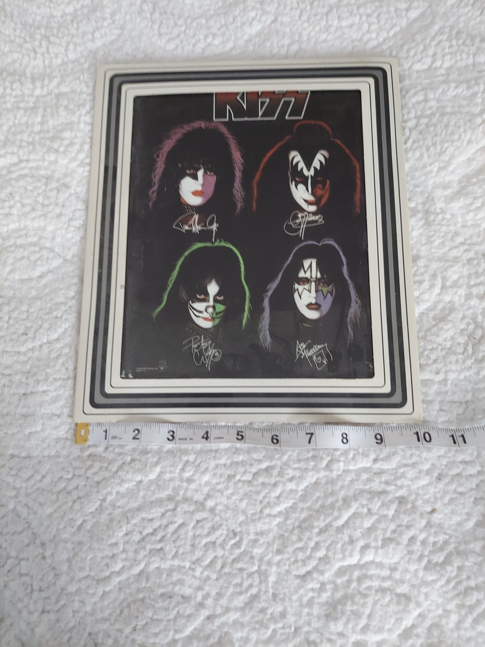 KISS Vintage Band Glass Photo